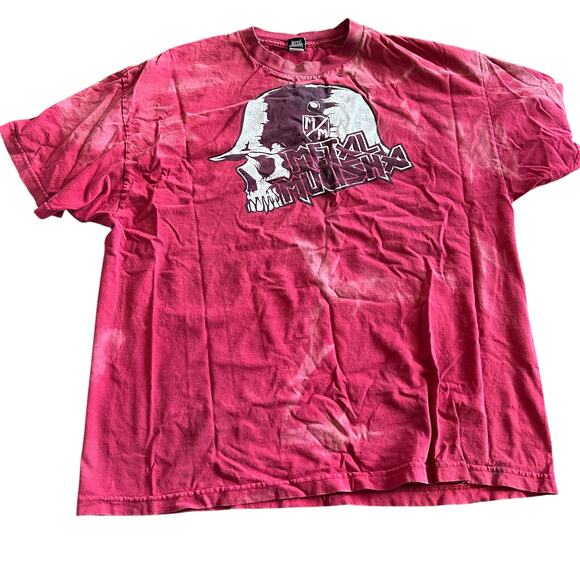 Red Acid Washed Distressed Metal Mulisha Shirt Plus Size 2X - Picture 1 of 5
